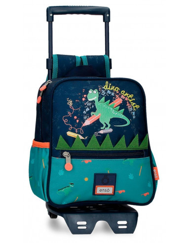 MOCHILA ADAP. C/CARRO 25 CM. ENSO DINO ARTIST